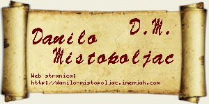 Danilo Mistopoljac vizit kartica
